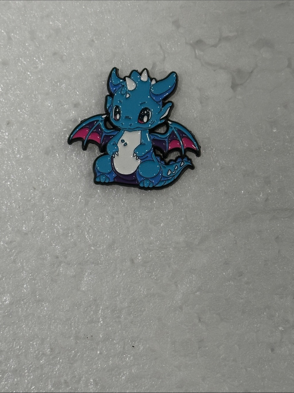 Blue Dragon Enamel Pin - Cute Kids Accessory